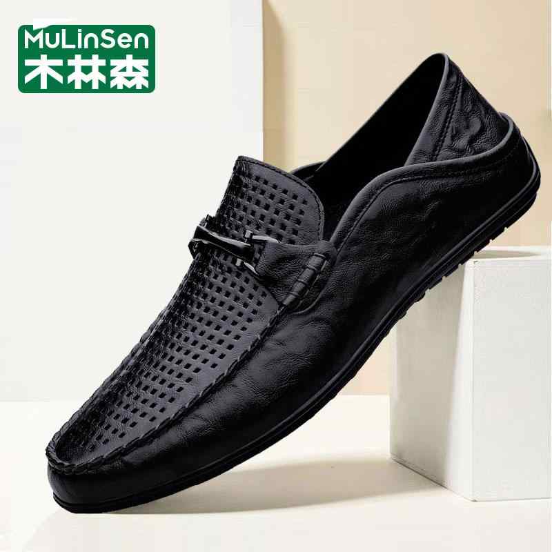 ビジネスシューズ 蒸れにくい 紳士靴 ビジネスシューズ　革靴　メンズ Mulen メンズ 革 夏用 通気性 ソ..