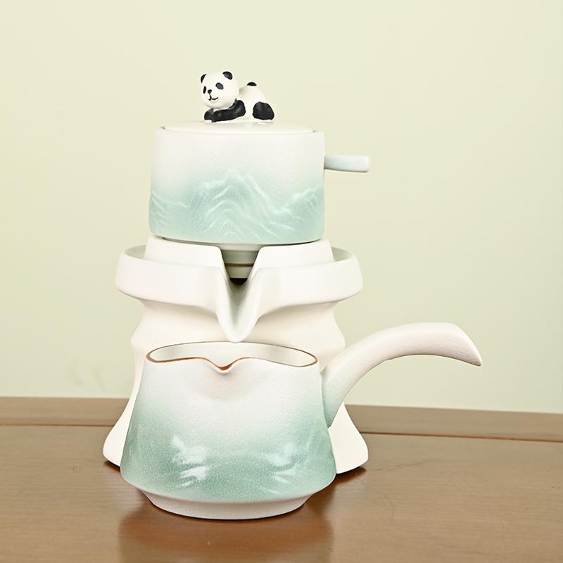 和モダン 茶器 茶器セット 茶道具　セット　茶道 パンダ セラミック 半 自動 茶 抽出 器 アーティファ..