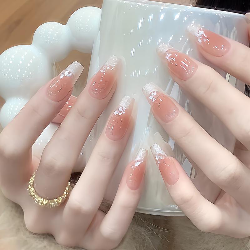 キラキラネイル ワンホンネイル チップ ネイルチップ ネイル アート パッチ 月光 糸 2025 ウェアラブル ネイル ハイエンド ブラッシュ イン デザイア 花嫁 ウェア ネイルアート