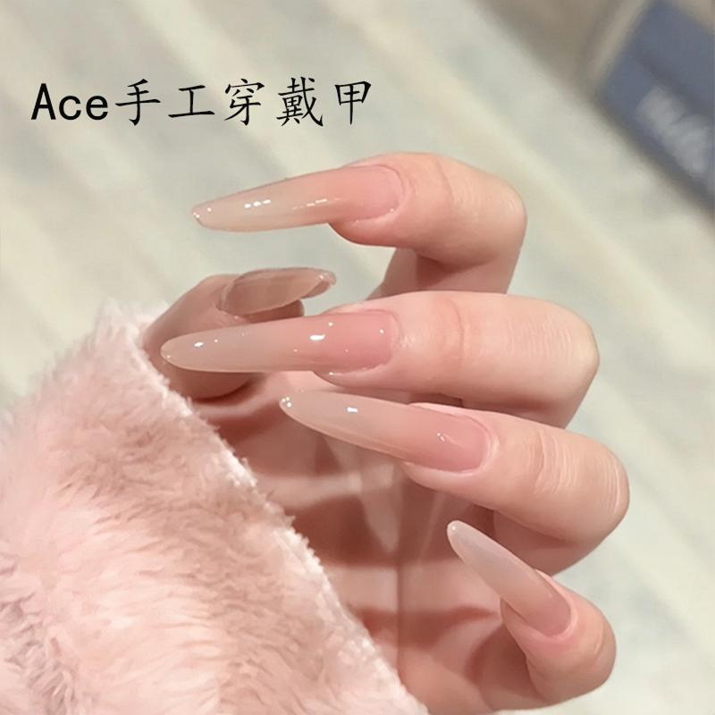 キラキラネイル ワンホンネイル チップ ネイルチップ ネイルアート　かわいい 甘露 寺 ネイルアート ウェアラブル ネイル 2025年 新年 スタイル真 歓 華 飛 氷 透明 ヌード パッチ ミディアム ロング