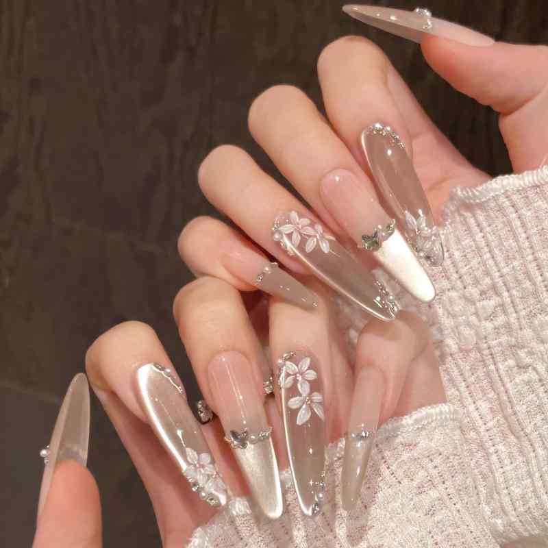 ワンホンネイル グラデーション ワンカラー シンプルネイル ネイル アート パッチ 朝の 花と 夜の小 品..