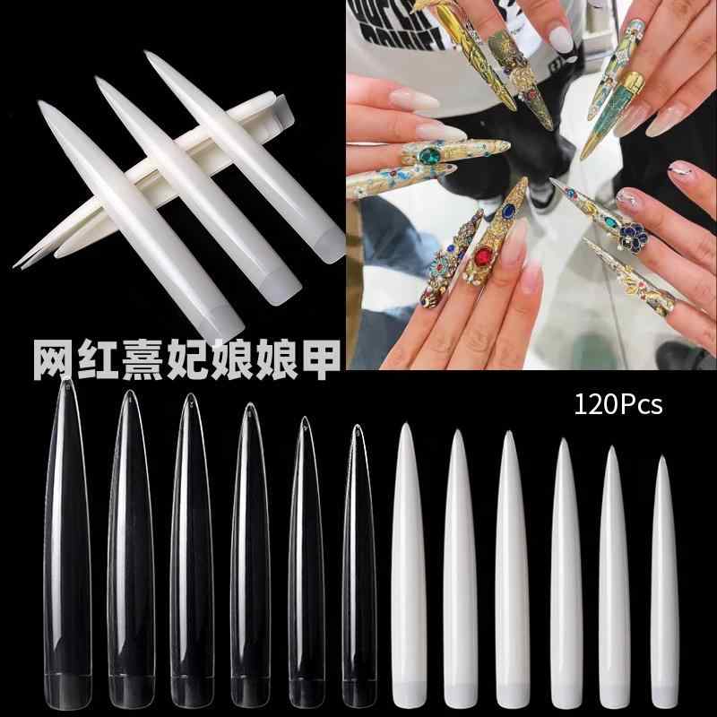 韓国ネイル マグネットネイル フラッシュネイル キラキラ ネイル アート パッチ と 同じ スタイルで の ネイルアートは 尖った サロン ネイルチップ 芸術的な 練習用の 延長 フェイク ネイルチップを 示しています