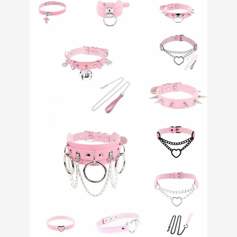 シンプル 短め カジュアル おしゃれ チョーカー　アクセサリー　レディース ピンク ヤ ビ アクセサリー チョーカー ホット ガール ベル ネック ストラップ カラー チェーン サブカルチャー 鎖骨 パンク Y2K