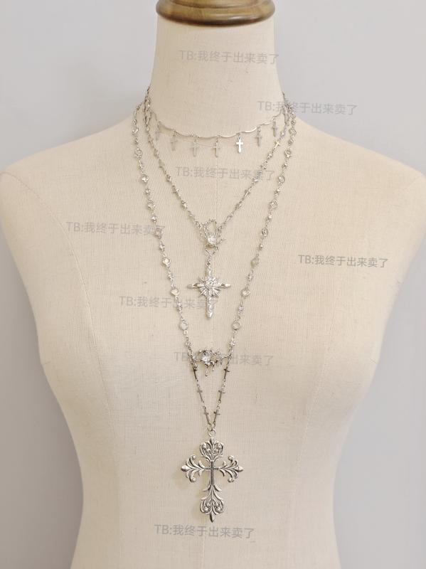 ゴシック調 レザー シンプル 短め カジュアル チョーカー　アクセサリー　レディース 禿げた 首 飾り ゴシック アイ ゴッド クロス ロリータ ロング セーター チェーン サブカルチャー