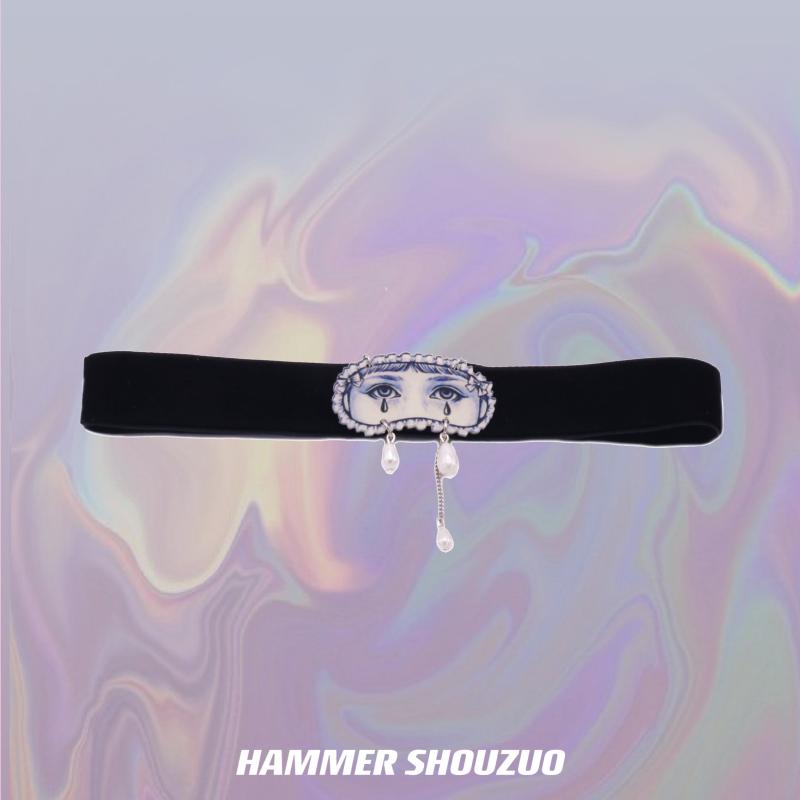 ゴシック調 レザー シンプル 短め カジュアル チョーカー　アクセサリー　レディース ダークな おとぎ..