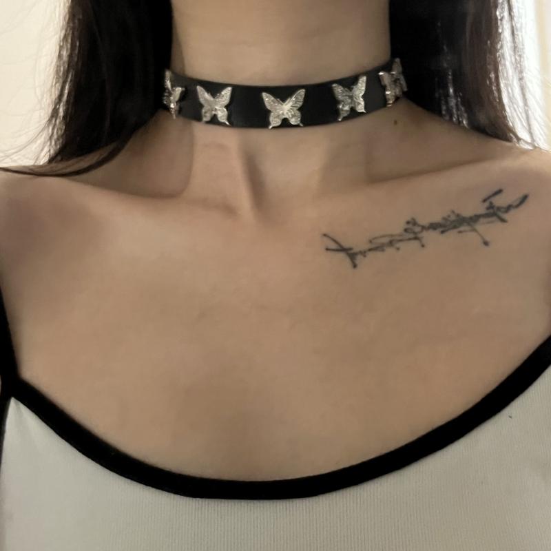 シンプル 短め カジュアル おしゃれ Y2K チョーカー　ネックレス　レディース Lou Haha ミレニア ル 世..