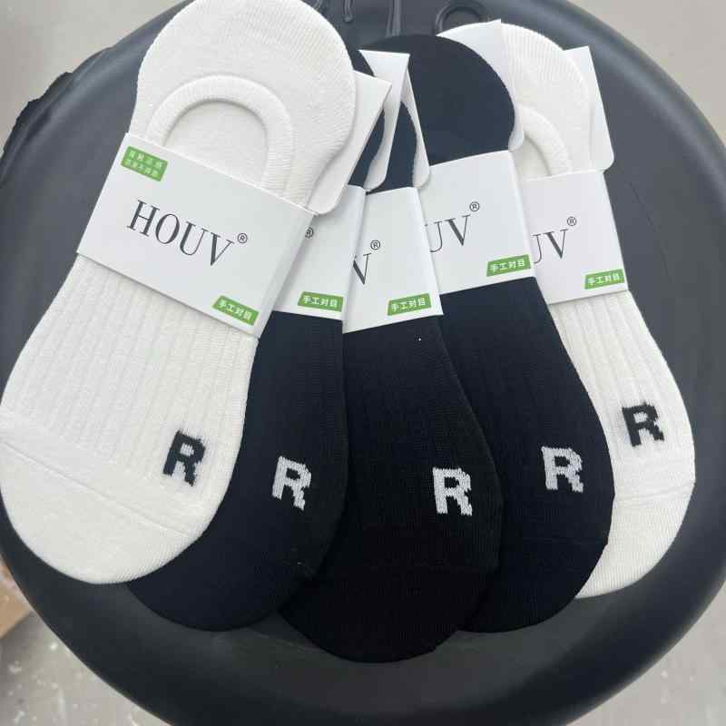 滑り止め ソックス 足裏アーチ レディース　ソックス　レギンス HOUV 1857 ノン ドロップ シリコン 滑り止め インビジブル ソックス 5 足 組 吸汗性 薄型 レディース 浅口 速乾 ボート
