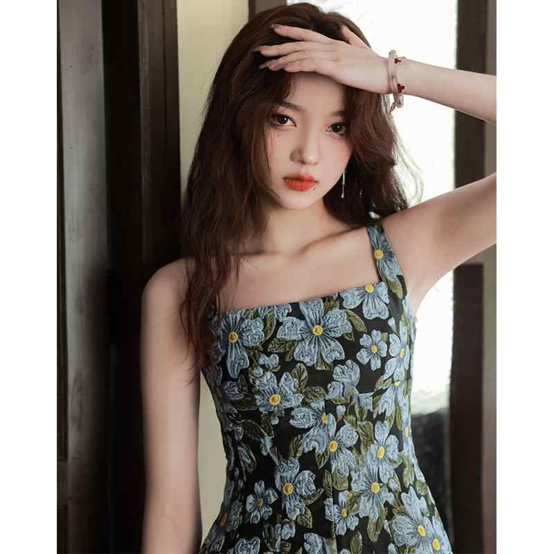 エレガント 肩出し 美しいシルエット 華やかドレス ドレス　パーティー　レディース レディース 青い 小さい イブニングドレス 2025 フランス 風の 誕生日の 軽い 高級 社交 界の 人はそれを 毎日 着る ことが できます