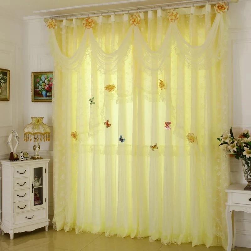 高機能 防寒 紫外線カット 紫外線 洗える レース カーテン 窓 二 重 ガーゼ 統合 プリンセス 田園的な レースの 寝室 リビング ルーム ベイ ウィンドウ 小さい さわやか 遮 光 カーテン