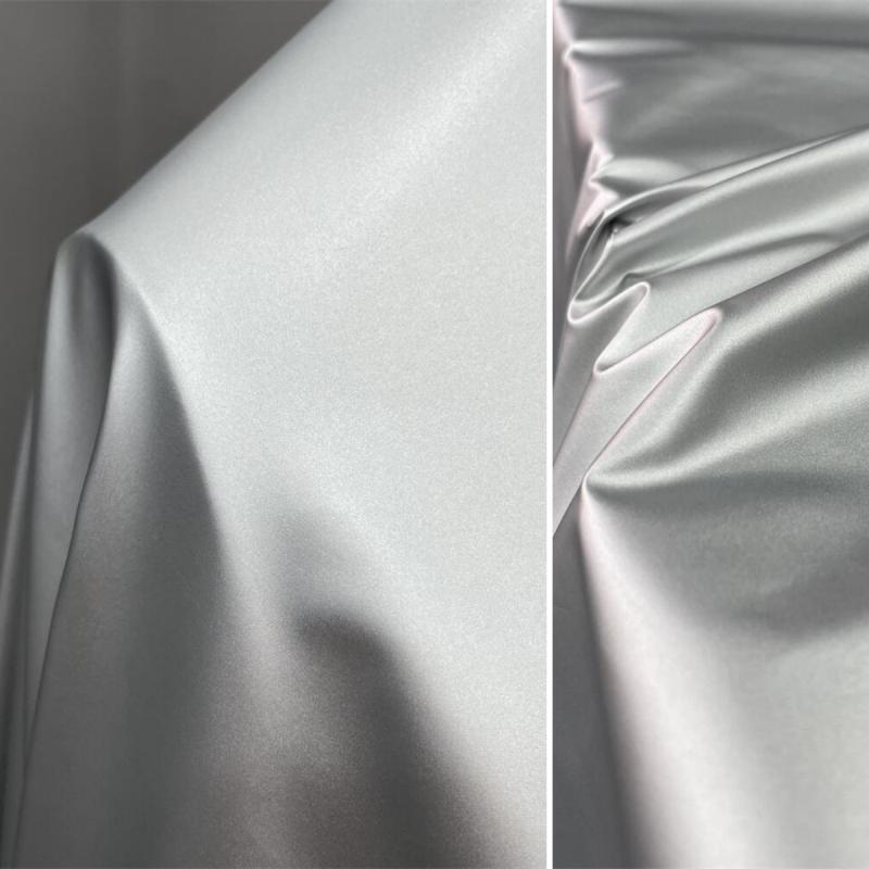 手芸 材料 生地　布　コットン 赤ちゃんの 肌触りの 良い シルキーな 防水 防風 ダウン ジャケット 生地 マット シルバーグレー PU コットンジャケット