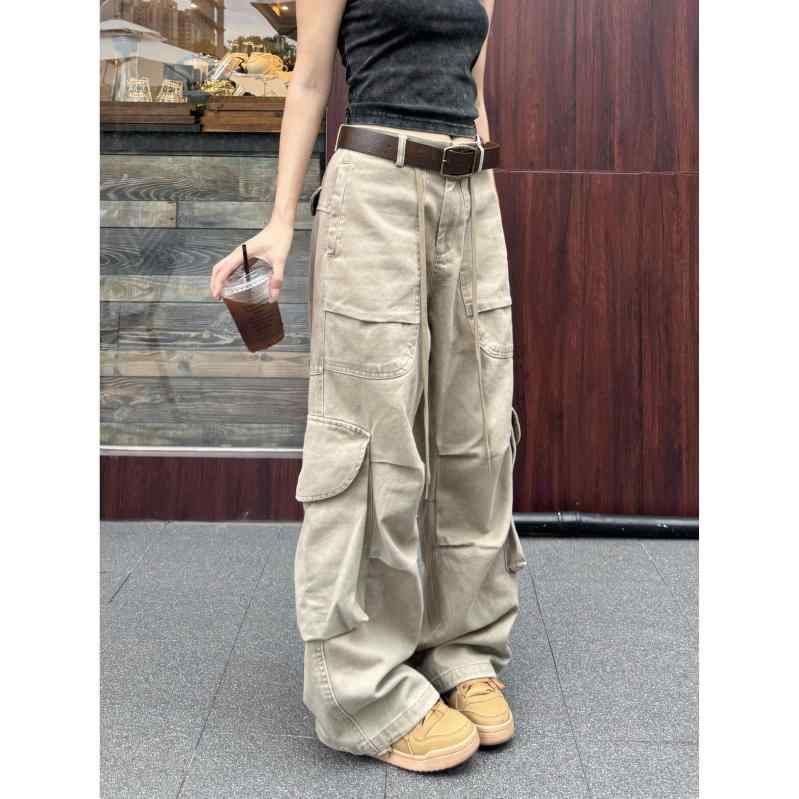 かっこいい カジュアル ゆったり カーゴパンツ　メンズ　レディース XFX アメリカン レトロ マルチ ポ..