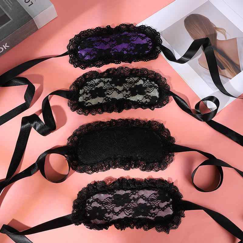 アイマスク 快眠 仮眠 睡眠 就寝 リラックス アイマスク　睡眠　遮光 な 魅惑的 黒 レースエッジ アイ..