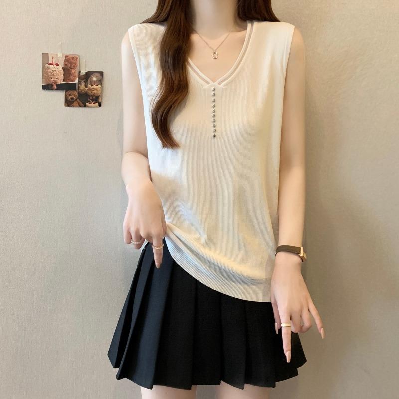 シンプル ベーシック カジュアル ストリート きれいめ Vネック　セーター　レディース フレンチシック ..
