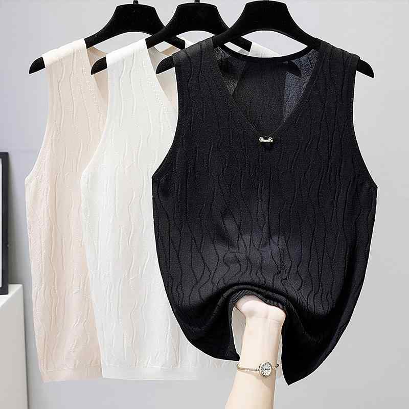 きれいめ 上品 おしゃれ カジュアル すっきり Vネック　シャツ　レディース 女性用 ニットキャミソール..