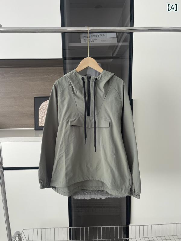 レディース パーカー ジップパーカー トップス 長袖 無地 max 春の 新型 通勤 アウトドア カジュアルに 合わせて やせている レディース ひもを 引いて 帽子の パーカーの 日焼け防止 コートを 着ます。(4)