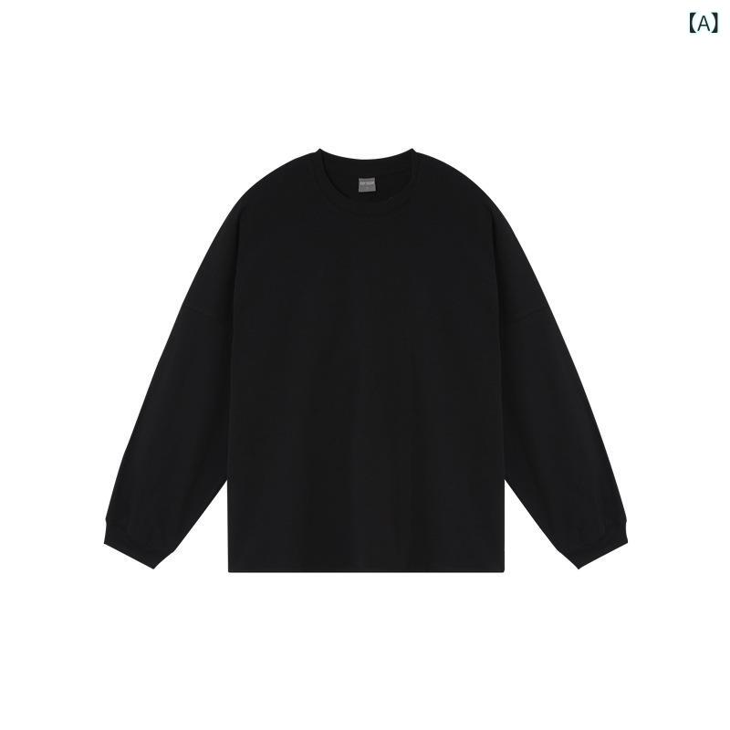 メンズ スウェット トップス 長袖 無地 レイヤリング シャツ シンプル メンズインナー アメリカン ヘビ..