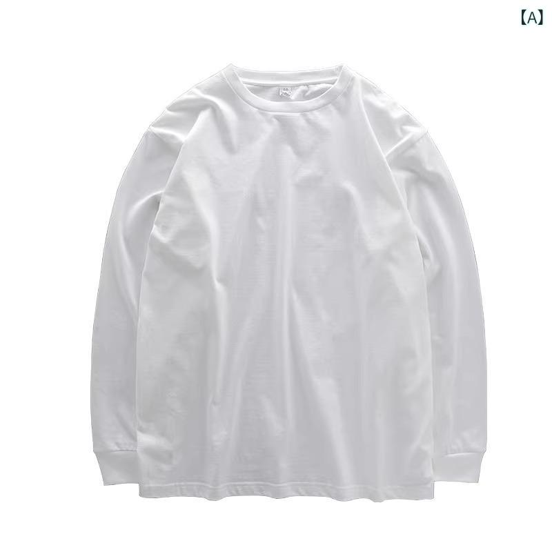 メンズ スウェット トップス 長袖 アメリカ 式 220 g 重 ポンド 長袖 t シャツ 男性 春秋 綿の 色の 白..
