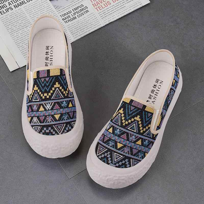 滑り止め ソフトボトム クッション スリッパ　シューズ　カジュアル 漁師 靴 女性 2025 古風 布 春夏 厚底 スリッポン ソフト ソール 滑り止め な キャンバス シューズ