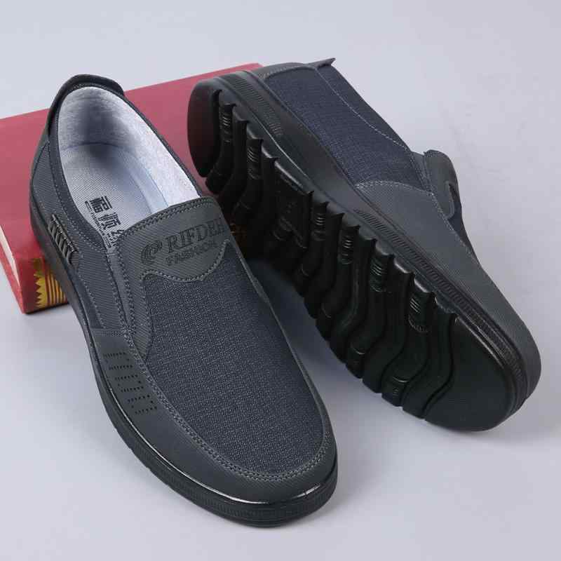 快適 カジュアルシューズ 普段使い フラットソール シューズ　スリッパ　カジュアル 古風 布 靴 メンズ 春秋 シングル シューズ 通気性 ソフト ソール 滑り止め 高齢者 紳士靴 46 厚底 47お父さん