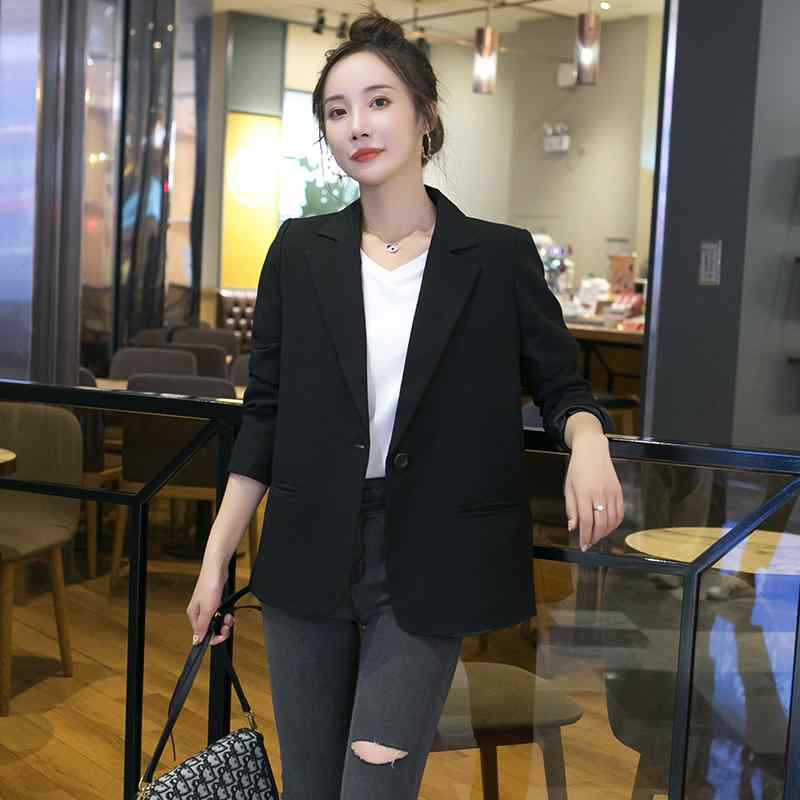 洗える ウォッシャブル オールシーズン ビジネス　スーツ　ジャケット 女性用 スモール スーツ ジャケット 2025 春秋 トップス カジュアル ブラック