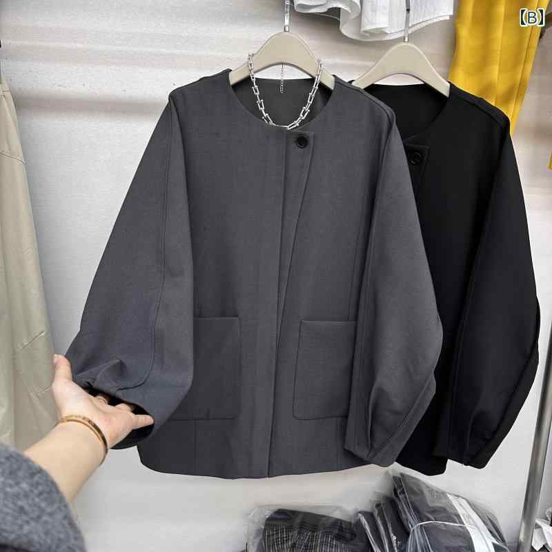 洗える ウォッシャブル オールシーズン ビジネス　スーツ　ジャケット ジャケット レディース 2025 春と 韓国 商品 大きいサイズ ワイド スプライシング ミディアム ロング カジュアル スーツ