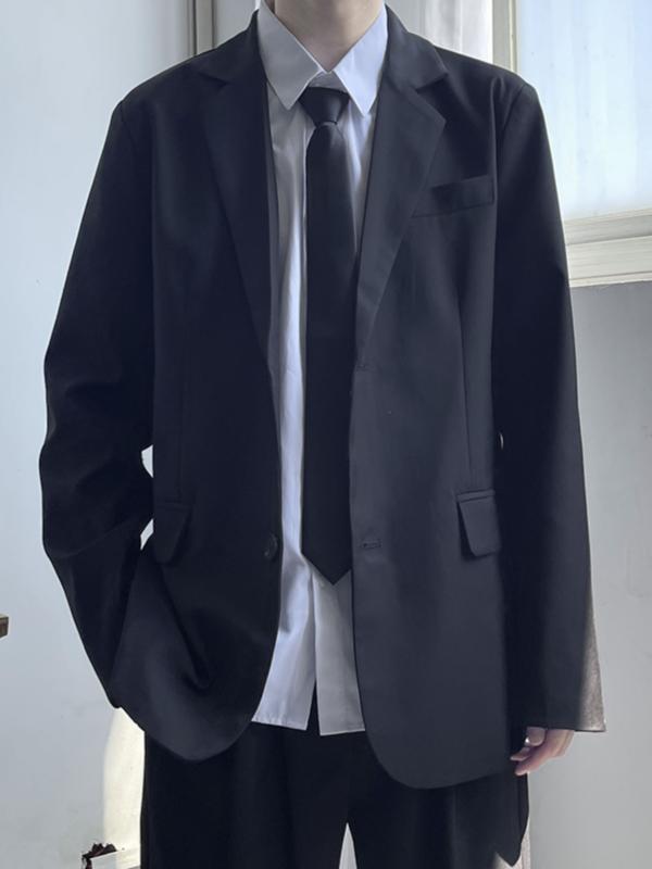 洗える ウォッシャブル オールシーズン スーツ　ジャケット　カジュアル メンズ スモール スーツ 韓国 カジュアル 万能 プロ フォーマル ジャケット DK ブラック トップ