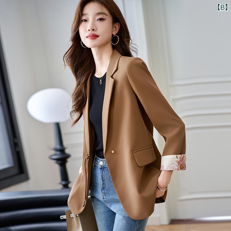 洗える ウォッシャブル オールシーズン ビジネス　スーツ　ジャケット チャイナ風 民族 風 スーツ ジャケット 女性 春秋 2025 春 婦人服 高級 小型 カジュアル