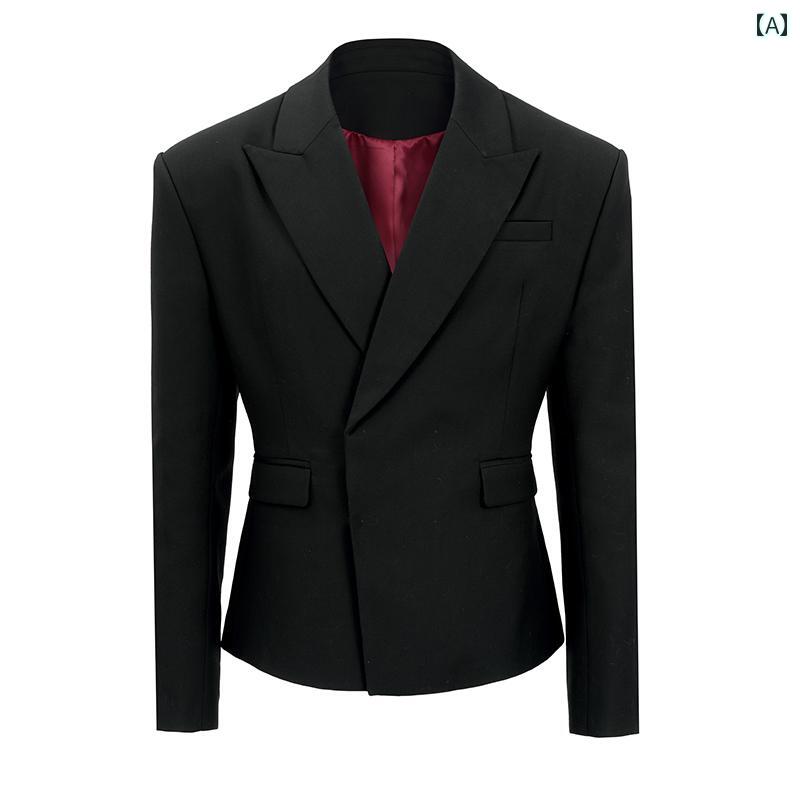 洗える ウォッシャブル オールシーズン ビジネス　スーツ　ジャケット BALITONE カルメン 高級 レッド ウエスト スーツ ジャケット ダブルブレスト ショルダーパッド ドレス