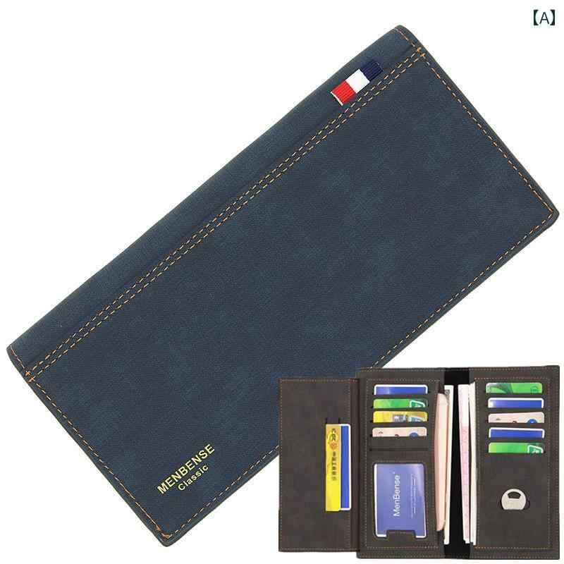 バランスケア　楽天市場店の軽量 多機能 財布　カードケース　ウォレット メンズファッション カジュアル ロングウォレット大容量 クラッチバッグ マルチ カードスロット 多機能 三つ 折り 財布｜アングル2
