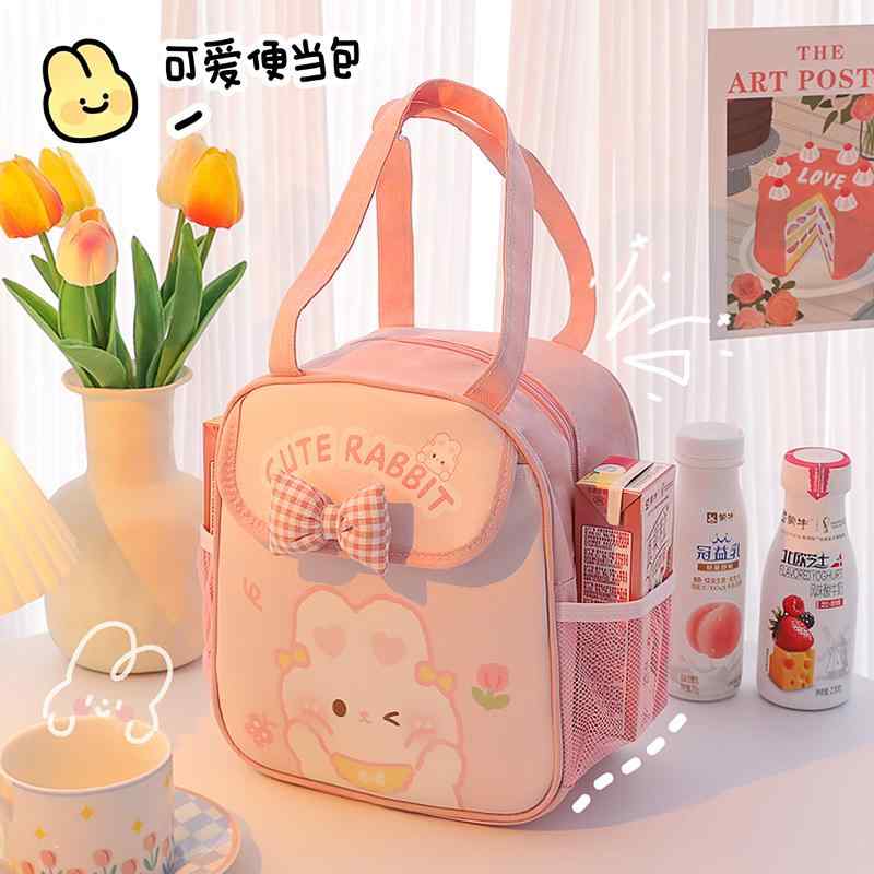 レディースバッグ 綺麗 かわいい きちんと トートバッグ　キャンバス　ファイル 断熱 ランチ ボックス バッグ キャンバス ポータブル 学生 オフィスワーカー大容量 ハンドバッグ高 価値 手持ち(4)