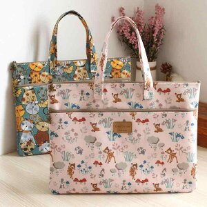 レディースバッグ 綺麗 かわいい きちんと トートバッグ キャンバス ファイル A 4 ポータブル ドキュメント バッグ オックスフォード ジッパー 学生大容量 データストレージ オフィス リメディアル