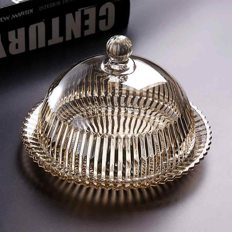 インテリア おしゃれ キッチン用品 家庭用 雑貨 プレート　皿　トレイ 蓋 付きの 精巧 ケーキ プレート..