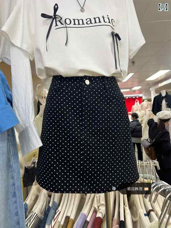 バランスケア　楽天市場店の花柄スカートふんわり 裏地付き キレイめ カジュアル 花柄　スカート　レディース 大きいサイズ レトロ ブラック 水玉 フローラル デニム スカート レディース 春夏 ハイウエスト スリム a ライン ヒップ ショート｜アングル2