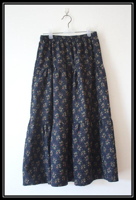 フレアスカート 花柄スカート aラインスカート ふんわり スカート　レディース　花柄 春の リネン スカート コットンと リネンの ロング エスニックの プリント ミディ 小 花柄 ショート