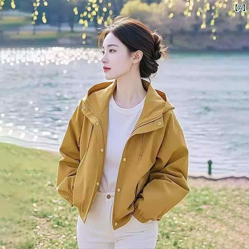 韓国 女性ジャケット おしゃれ きれいめ シンブル 体型カバー レディース　コート　ジャケット 2025 春秋 レディースファッション かっこいい 黄色の ジャケット 小さめ ショート カジュアル