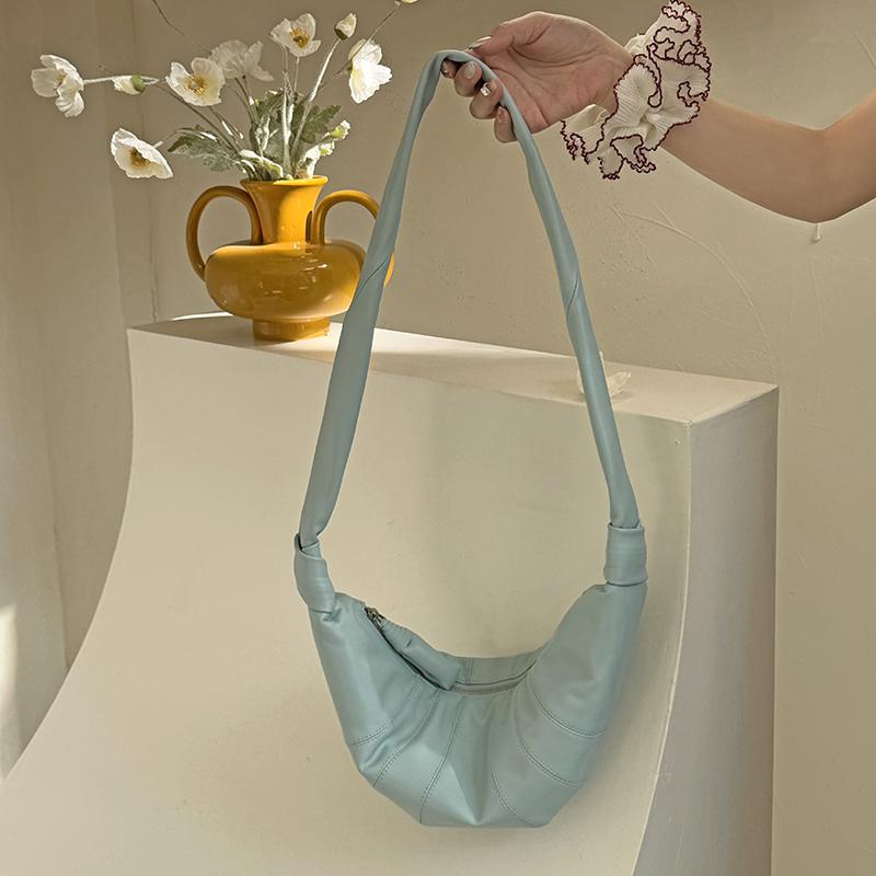 大容量 クロスボディ 韓国 ショルダー レディース バッグ カジュアル Gong Ziwen シーソルト 酸素 春夏 フレッシュ大容量 ワンショルダー クロス ボディ クロワッサン バッグ