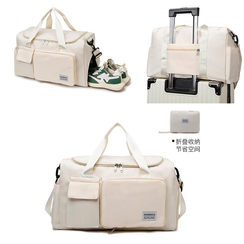 おしゃれ カジュアル 大容量 軽い バッグ　ハンドバッグ　トラベル 折りたたみ 式 旅行 バッグ 軽量 収..