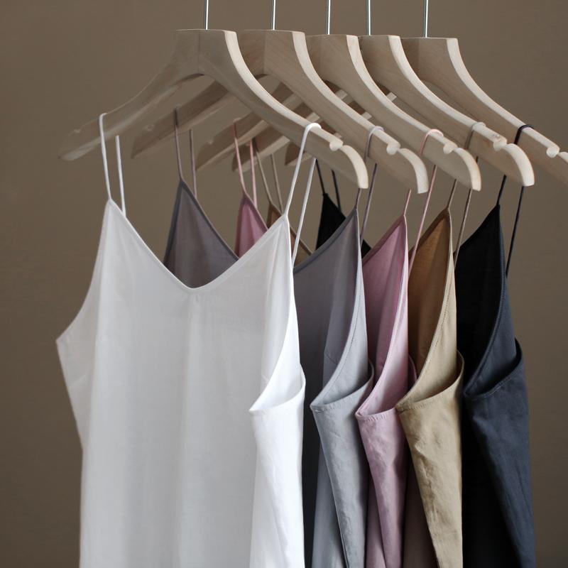 キャミワンピ 無地 ロング丈 ペチコート インナー　ワンピース　トップス Q 829 夏 35歳 60 番手 薄手 ..