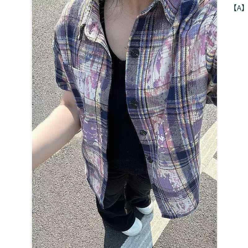 メンズ チェックシャツ カジュアルシャツ 半袖 おしゃれ 品質は 緑の 格子の 半袖の シャツを 染めます。