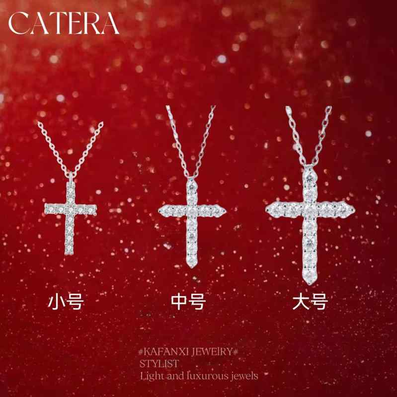 男女兼用 普段使い デイリー 華奢 かわいい ネックレス　十字架　クロス S 999 スター リング シルバー..