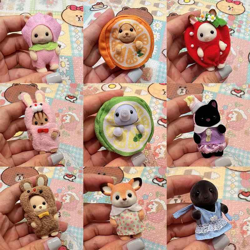 かわいい おしゃれ アクセサリー 贈り物 おもちゃ ホビー 動物 モリ * アー ファミリーの プレイ ハウス フロッキング ガール シーン おもちゃ 小さい ...