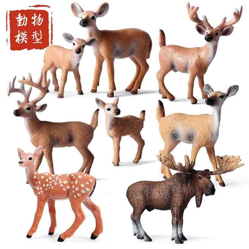 かわいい おしゃれ アクセサリー 贈り物 おもちゃ ホビー 動物 クリスマス シミュレーション 動物 おもちゃ オジロジカ シカ トナカイ リス アカ ギツネ ...