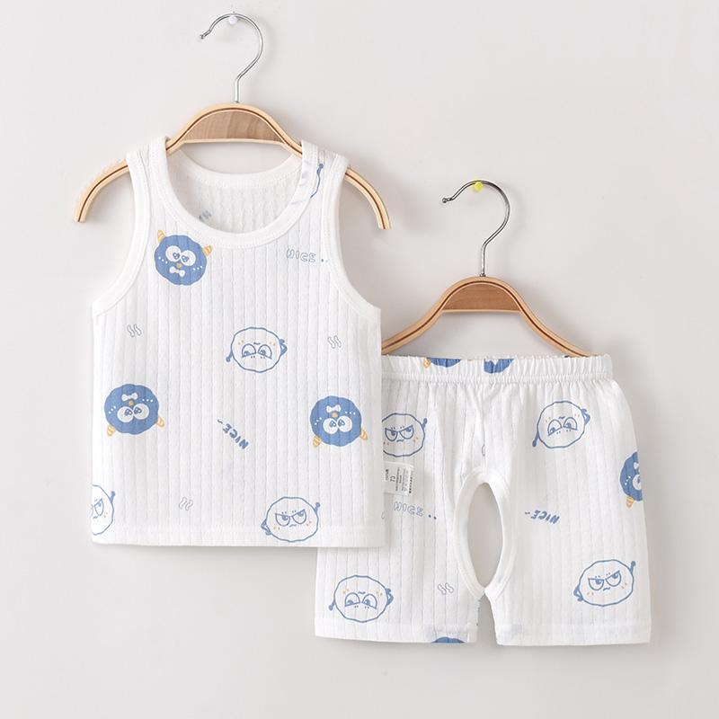 つなぎ かわいい カジュアル 着やすい ベビー　服　赤ちゃん ベビー ベスト スーツ 夏 綿 薄手 男の子 女の子 子供 通気性 ボトム 子供用 ノースリーブ 小さい