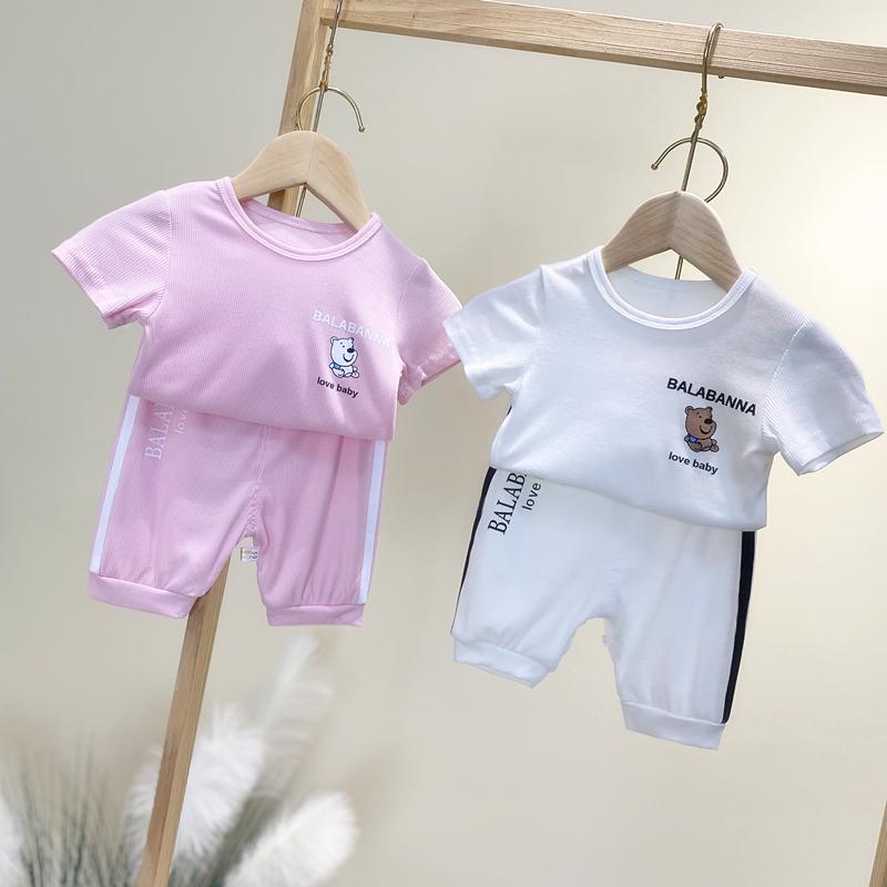 つなぎ かわいい カジュアル 着やすい ベビー　服　赤ちゃん 男の子と 女の子 夏の スポーツウェア モ..