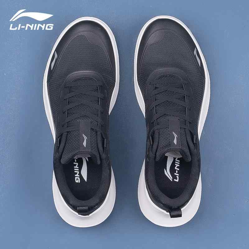 フィットネスシューズ 軽量 室内 ジム ランニング　シューズ　カジュアル Li Ning メンズ ランニング シューズ 通気性 軽量 フェザー ブラック メッシュ カジュアル スポーツ