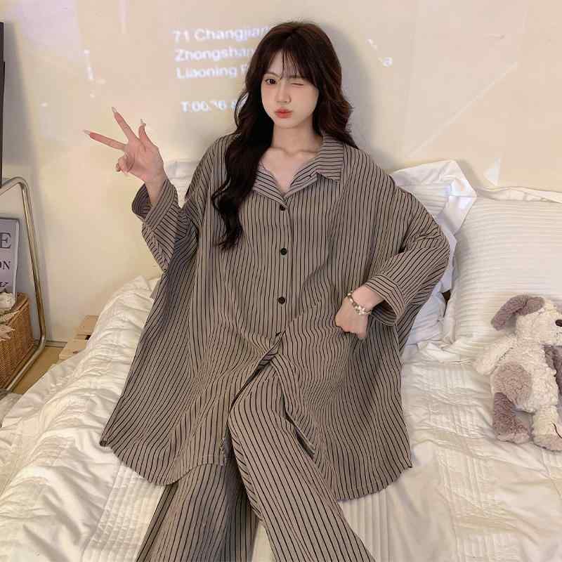 おしゃれ 伸びる 伸縮性 楽のび パジャマ　セット　スウェット 春秋 パジャマの 女性 和風 長袖 ストラ..