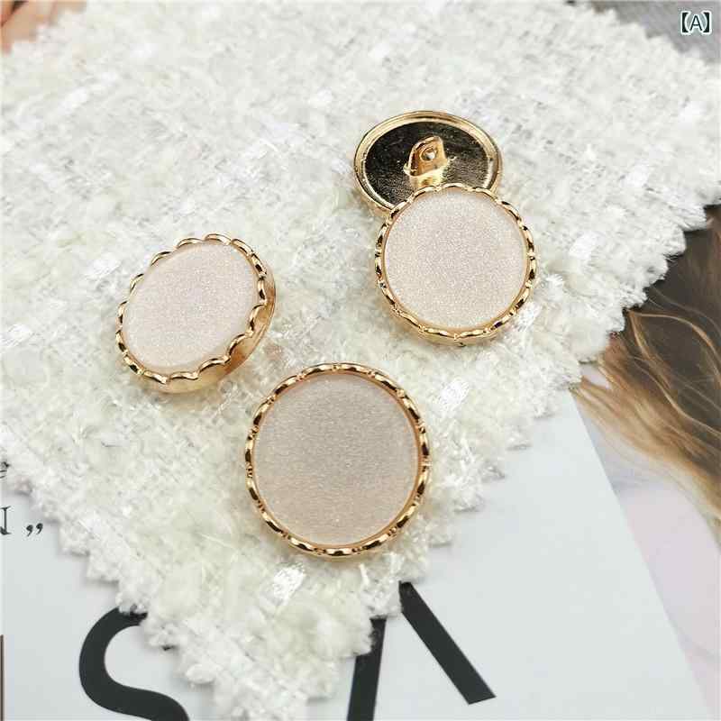 バランスケア　楽天市場店の手芸 リメイク ボタン　ラウンド　アクセサリー 金属 ボタン 万能 シャツ セーター ラウンド ホワイト シフォン 美しい コート ウール 手縫い｜アングル2