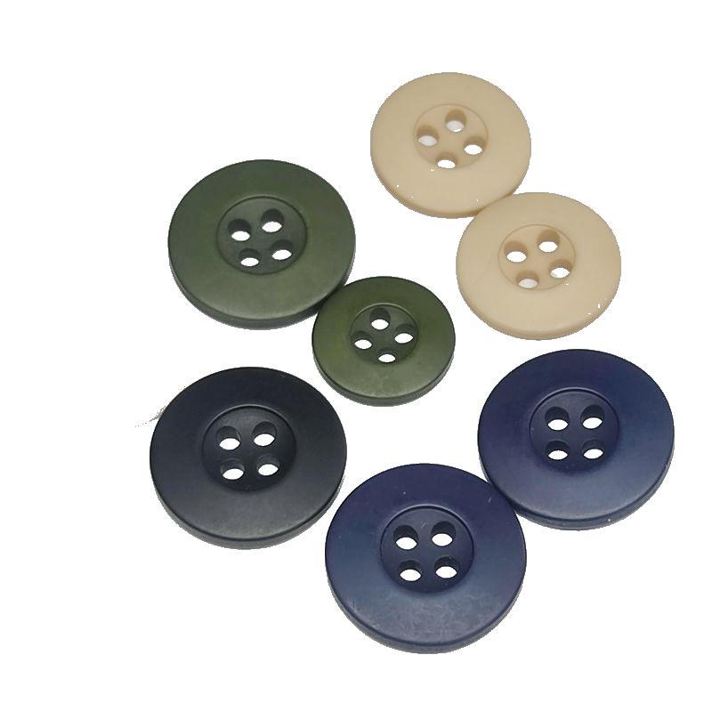 手芸 リメイク ボタン　ラウンド　アクセサリー カーキ ネイビー ブルー ブラック ホワイト アーミー グリーン ラウンド 逆 縁 四つ目 ボタン 制服 作業着 カジュアル パンツ