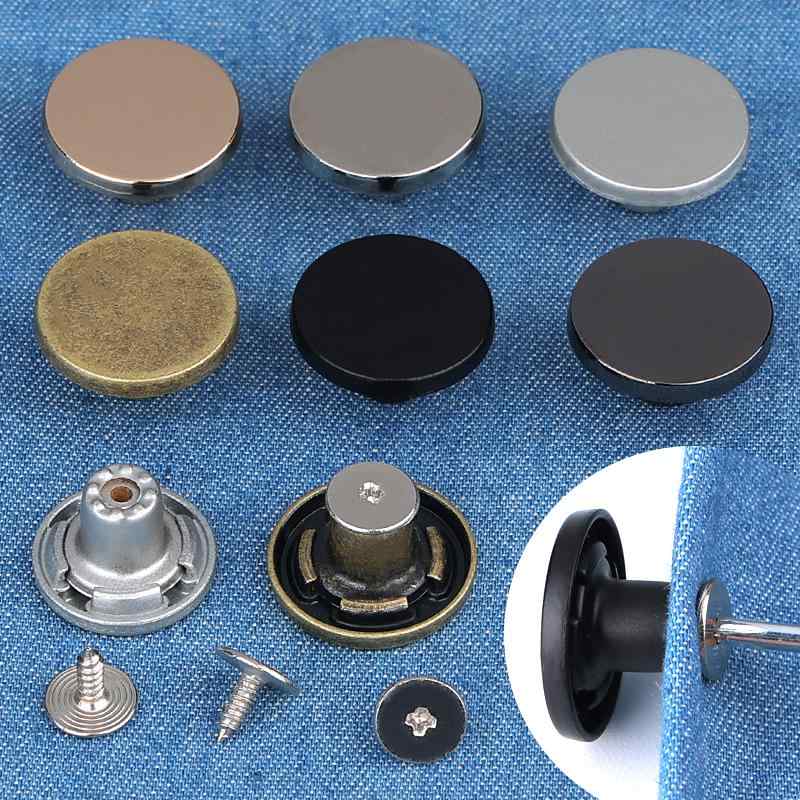 手芸 リメイク ボタン　カジュアル　アクセサリー ボタン ジーンズ ウエスト パンツ 周りを 減らす 締め付け バックル 高級 金属 服 固定 アクセサリー