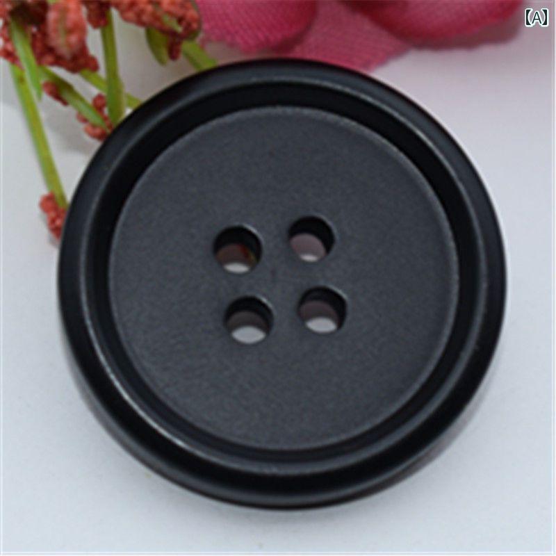 バランスケア　楽天市場店の手芸 リメイク ボタン　カジュアル　アクセサリー ボタン 黒の スーツ 薄 縁 樹脂 コート ウィンドブレーカー ズボン セーター ジャケット｜アングル2